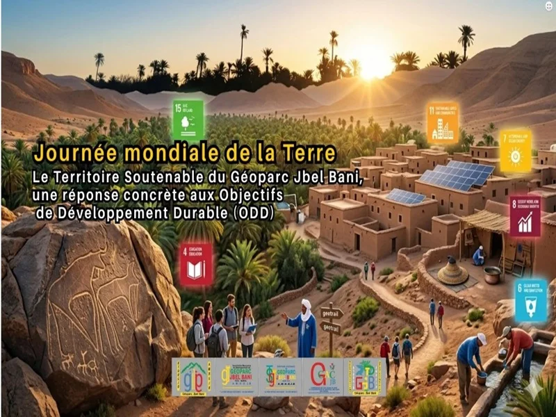 FR - UK : Journee mondiale de la Terre : le Territoire Soutenable du Géoparc Jbel Bani, une réponse concrète aux Objectifs de Développement Durable - The Sustainable Territory of the Jbel Bani Geopark, a Concrete Response to the Sustainable Developm